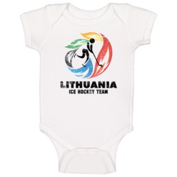 Lithuania Ice Hockey Team 2014 Olympic Sochi Vintage Distressed Baby O Lithuania Ice Hockey Team 2014 Olympic Sochi Vintage Distressed Baby O