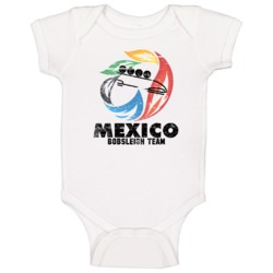 Mexico Bobsleigh Team 2014 Olympic Sochi Vintage Distressed Baby One P Mexico Bobsleigh Team 2014 Olympic Sochi Vintage Distressed Baby One P