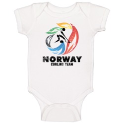 Norway Curling Team 2014 Olympic Sochi Vintage Distressed Baby One Pie