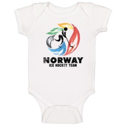 Norway Ice Hockey Team 2014 Olympic Sochi Vintage Distressed Baby One Norway Ice Hockey Team 2014 Olympic Sochi Vintage Distressed Baby One