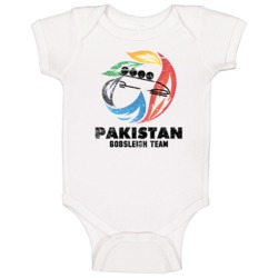 Pakistan Bobsleigh Team 2014 Olympic Sochi Vintage Distressed Baby One Pakistan Bobsleigh Team 2014 Olympic Sochi Vintage Distressed Baby One
