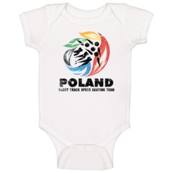 Poland Short Track Speed Skating Team 2014 Olympic Sochi Vintage Baby Poland Short Track Speed Skating Team 2014 Olympic Sochi Vintage Baby