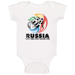 Russia Short Track Speed Skating Team 2014 Olympic Sochi Vintage Baby Russia Short Track Speed Skating Team 2014 Olympic Sochi Vintage Baby