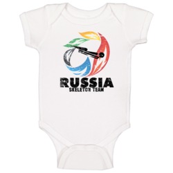 Russia Skeleton Team 2014 Olympic Sochi Vintage Distressed Baby One Pi Russia Skeleton Team 2014 Olympic Sochi Vintage Distressed Baby One Pi