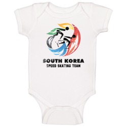 South Korea Speed Skating Team 2014 Olympic Sochi Baby One Piece South Korea Speed Skating Team 2014 Olympic Sochi Baby One Piece