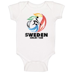 Sweden Curling Team 2014 Olympic Sochi Vintage Distressed Baby One Pie Sweden Curling Team 2014 Olympic Sochi Vintage Distressed Baby One Pie
