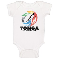 Tonga Ski Jumping Team 2014 Olympic Sochi Vintage Distressed Baby One Tonga Ski Jumping Team 2014 Olympic Sochi Vintage Distressed Baby One