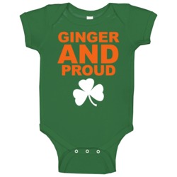 Ginger And Proud Pride Irish Ireland St Patricks Day Baby One Piece Ginger And Proud Pride Irish Ireland St Patricks Day Baby One Piece