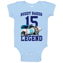 Buddy Baker Racing Legend Auto 15 Baby One Piece Buddy Baker Racing Legend Auto 15 Baby One Piece