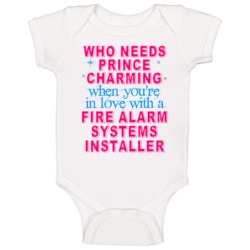 In Love With Fire Alarm Systems Installer Cute Occupation Baby One Pie In Love With Fire Alarm Systems Installer Cute Occupation Baby One Pie