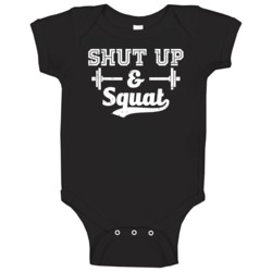 Shut Up And Squat Weightlifting Crossfit Fitness Worn Look Baby One Pi Shut Up And Squat Weightlifting Crossfit Fitness Worn Look Baby One Pi