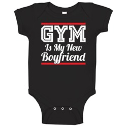 Gym Is My New Boyfriend Funny Crossfit Fitness Worn Look Baby One Piec Gym Is My New Boyfriend Funny Crossfit Fitness Worn Look Baby One Piec