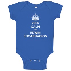 Keep Calm And Edwin Encarnacion Funny Toronto Baseball Baby One Piece Keep Calm And Edwin Encarnacion Funny Toronto Baseball Baby One Piece
