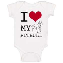 I Love My Pitbull Baby One Piece I Love My Pitbull Baby One Piece