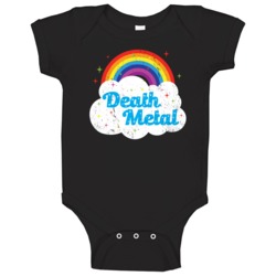 Death Metal Sparkle Rainbows Funny Distressed Baby One Piece Death Metal Sparkle Rainbows Funny Distressed Baby One Piece