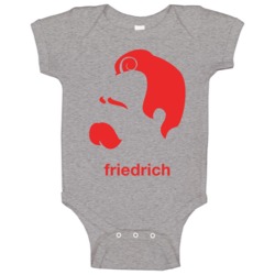 Friedrich Nietzsche Philosopher Silhouette Baby One Piece
