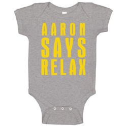 Football Aaron Says Relax Green Bay Baby One Piece Football Aaron Says Relax Green Bay Baby One Piece