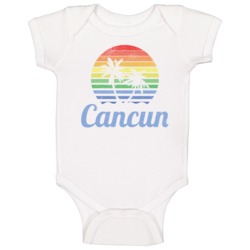Cancun Vacation Mexico Spring Break Beach Distressed Baby One Piece Cancun Vacation Mexico Spring Break Beach Distressed Baby One Piece