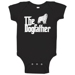 Bearded Collie Custom Dog Breed The Dogfather Black Baby One Piece Bearded Collie Custom Dog Breed The Dogfather Black Baby One Piece