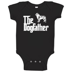 Newfoundland Custom Dog Breed The Dogfather Black Baby One Piece Newfoundland Custom Dog Breed The Dogfather Black Baby One Piece