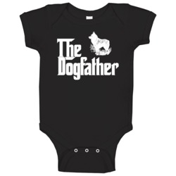 Schipperke Custom Dog Breed The Dogfather Black Baby One Piece Schipperke Custom Dog Breed The Dogfather Black Baby One Piece