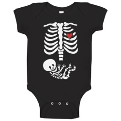 Skeleton Torso With Baby Cute Heart Maternity Halloween Costume Baby O Skeleton Torso With Baby Cute Heart Maternity Halloween Costume Baby O