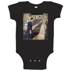 Frankenstein Vintage Distressed Scary Movie Poster Halloween Baby One Frankenstein Vintage Distressed Scary Movie Poster Halloween Baby One