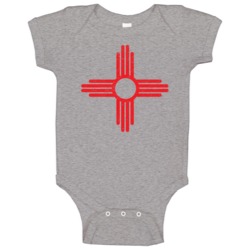 New Mexico State Flag Distressed Baby One Piece New Mexico State Flag Distressed Baby One Piece