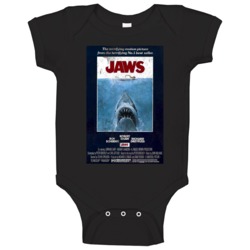 Jaws Vintage Distressed Scary Movie Poster Halloween Baby One Piece Jaws Vintage Distressed Scary Movie Poster Halloween Baby One Piece