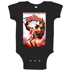 Brigitte Nielsen Red Sonja Arnold Schwarzenegger Baby One Piece Brigitte Nielsen Red Sonja Arnold Schwarzenegger Baby One Piece