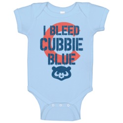 I Bleed Cubbie Blue Chicago Cubs Baseball Distressed Baby One Piece I Bleed Cubbie Blue Chicago Cubs Baseball Distressed Baby One Piece