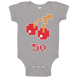 Pacman Cherry Retro Video Game Distressed Baby One Piece Pacman Cherry Retro Video Game Distressed Baby One Piece