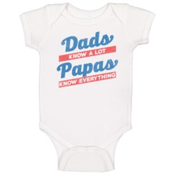 Dads Know A Lot Papas Know Everything Funny Worn Look Baby One Piece Dads Know A Lot Papas Know Everything Funny Worn Look Baby One Piece