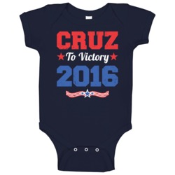 Ted Cruz To Victory 2016 Presidential Campaign Worn Look Baby One Piec Ted Cruz To Victory 2016 Presidential Campaign Worn Look Baby One Piec