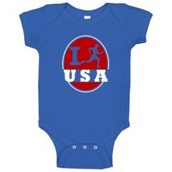 I Run Usa Jogging Running Baby One Piece I Run Usa Jogging Running Baby One Piece