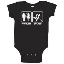 Problem Solved Hockey Funny Mgtow Sports Baby One Piece Problem Solved Hockey Funny Mgtow Sports Baby One Piece