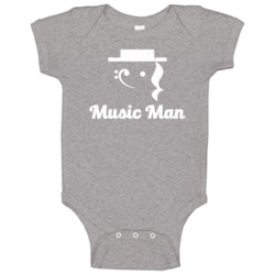 Music Man Funny Musician Symbols Baby One Piece Music Man Funny Musician Symbols Baby One Piece