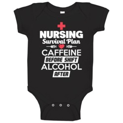 Nursing Survival Plan Caffeine Before Shift Alcohol After Funny Baby O Nursing Survival Plan Caffeine Before Shift Alcohol After Funny Baby O