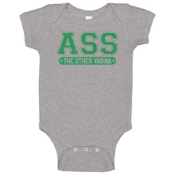 Ass The Other Vagina Funny Frat Bro Party Dude Drinking Baby One Piece Ass The Other Vagina Funny Frat Bro Party Dude Drinking Baby One Piece