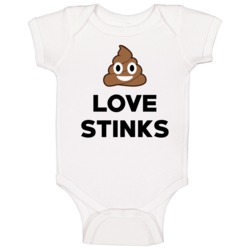 Love Stinks Funny Poop Emoji Anti Valentine Single Breakup Baby One Pi Love Stinks Funny Poop Emoji Anti Valentine Single Breakup Baby One Pi