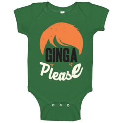 Ginga Please Funny St Patrick's Day Irish Worn Look Baby One Piece Ginga Please Funny St Patrick's Day Irish Worn Look Baby One Piece