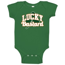 Lucky Bastard Funny St Patrick's Day Clover Irish Worn Look Baby One P Lucky Bastard Funny St Patrick's Day Clover Irish Worn Look Baby One P
