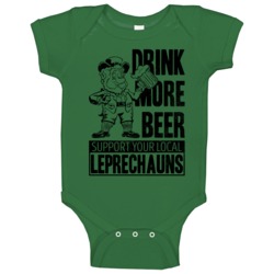 Drink Beer Support Leprechauns St Patrick's Day Worn Look Baby One Pie Drink Beer Support Leprechauns St Patrick's Day Worn Look Baby One Pie