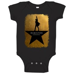 Hamilton Distressed Movie Poster Baby One Piece