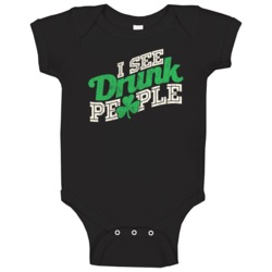 I See Drunk People Funny St Patrick's Day Irish Worn Look Baby One Pie I See Drunk People Funny St Patrick's Day Irish Worn Look Baby One Pie