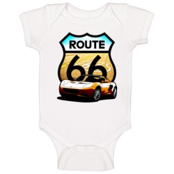 Lotus Elise Sunny Route 66 Car Lover Driving Road Trip Baby One Piece