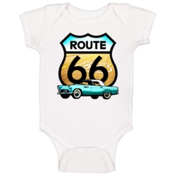 1955 Ford Thunder Bird Route 66 Cool Car Baby One Piece