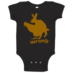 Chicken And Rabbit Wrong Funny Baby One Piece Chicken And Rabbit Wrong Funny Baby One Piece