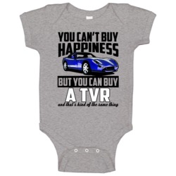 Blue 2006 Tvr Tuscan Cant But Happiness Cool Car Baby One Piece