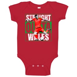 Gareth Bale Straight Outta Wales Flag Euro Cup Soccer Baby One Piece Gareth Bale Straight Outta Wales Flag Euro Cup Soccer Baby One Piece